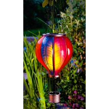 Hanging Lantern XL Hot Air Balloon 62cm Solar Flame Rainbow 1080282