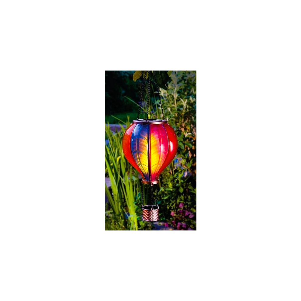 Smart Garden Hanging Lantern Xl Hot Air Balloon 62Cm Solar Flame Rainbow 1080282