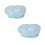 2 Piece Waterproof Blue Shower Cap Thickened Waterproof Lampblack Cap 1
