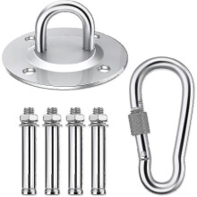 Ceiling Hook Hanging Chair Premium Stainless Steel Bracket Up To 400kg for Hanging Chair Hammock Punching Bag Sling Trainer Yoga Cloth Awning Nest Swi