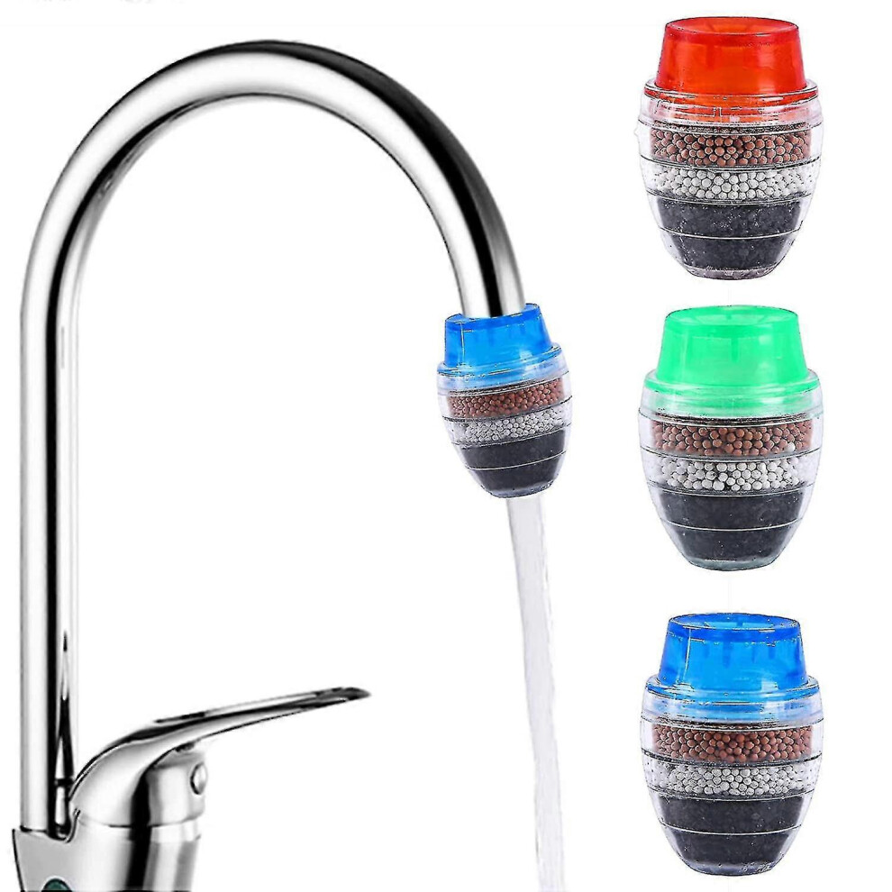 Filtre à eau pour robinet, Filtre à eau pour robinet Cuisine Salle de bain Évier Filtration activée 3pack