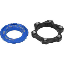 (blue) Centerlock To 6 Bolt Fitting Adapter, Bike Hub Center Lock Conversion Adapter Lockring Aluminium Alloy Axle Hub Adapter For Thru Axle Hub