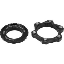 (black) Centerlock To 6 Bolt Fitting Adapter, Bike Hub Center Lock Conversion Adapter Lockring Aluminium Alloy Axle Hub Adapter For Thru Axle Hub