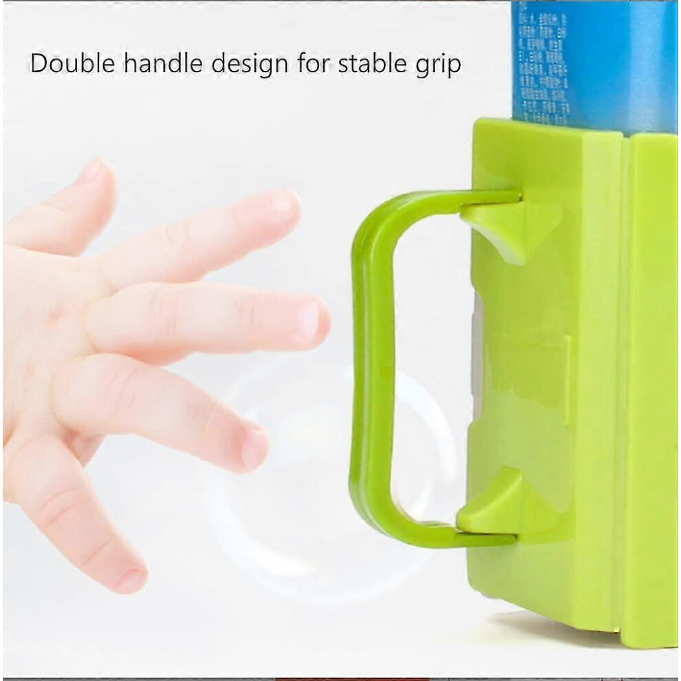 Carton Milk Cup Holder, Drink Milk Pouch Box Adjustable Baby Holder Cup For Drinking Training [Green] Green