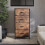 Vida Designs (Rustic Brown) Chorley Fabric 4 Drawer Home Storage Chest 3