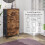 Vida Designs (Rustic Brown) Chorley Fabric 4 Drawer Home Storage Chest 4
