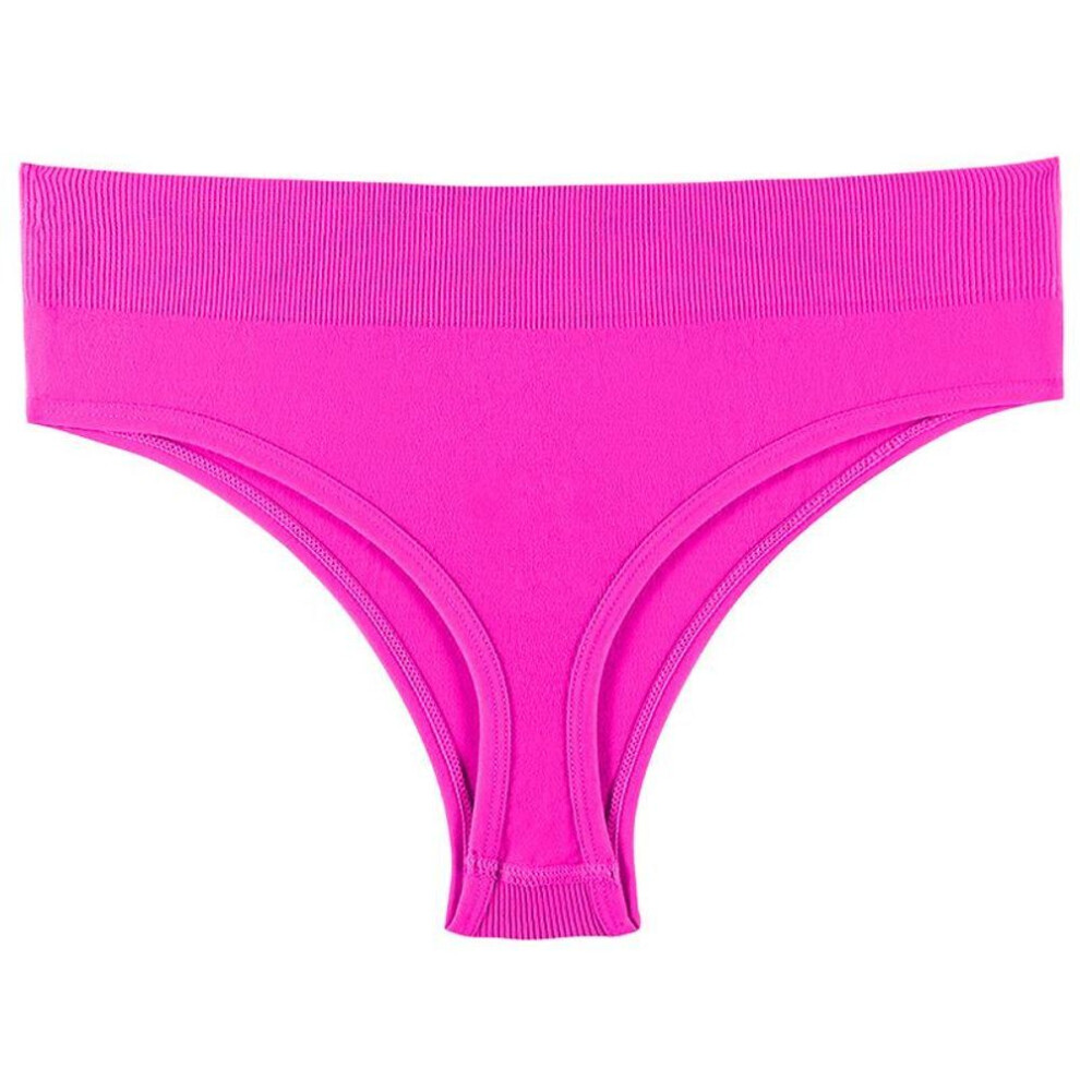 (rose, M) Women&apos;s Sexy Wide Belt Thongs Mid Rise Seamless Bikini Briefs Women&apos;s Sports Panties Sexy G-string