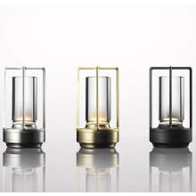 (Gold, One size) Nordic Light USB Rechargeable Table Lamps Touch Stepless Dimming Atmosphere Lamp Portable Cordless Bedside Lamps Night Lights-1pcs