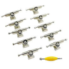 10 Pcs 29mm Fingerboard Trucks Finger Skateboard Deck with Nuts with Spanner Screwdriver for Finger
