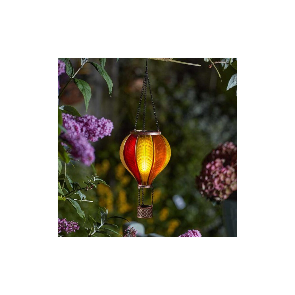 Smart Garden Solar Hot Air Balloon Flame Effect Hanging Lantern Led 44Cm 1080281