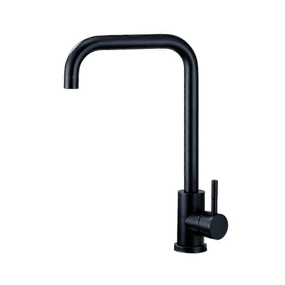 (Black, One Size) 304 Stainless Steel Brushed Vegetable Basin, Dishwashing Faucet, Kitchen Sink, Cold And Hot Faucet, Household Use 6942461664114