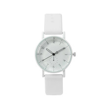 (white, One size) Silicone watch minimalist macaron small fresh digital face hollowed out needle women's watch