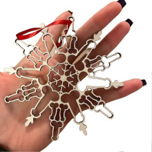 Funny Snowflake Ornament Stylish Interesting Christmas Tree Hanging Pendants for Indoors