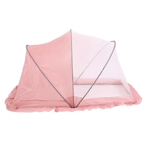 (Pink, One size) Baby Foldable Mosquito Net, Bottomless Universal
