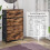 Vida Designs (Rustic Brown) Chorley 5 Fabric Drawer Storage Chest 3