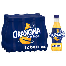 Orangina Fizzy Orange Juice Drink, 420ml, 12 Pk
