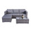 Designer Grey Rattan Sofa Set with Coffee Table 4 Seat Dunham 2
