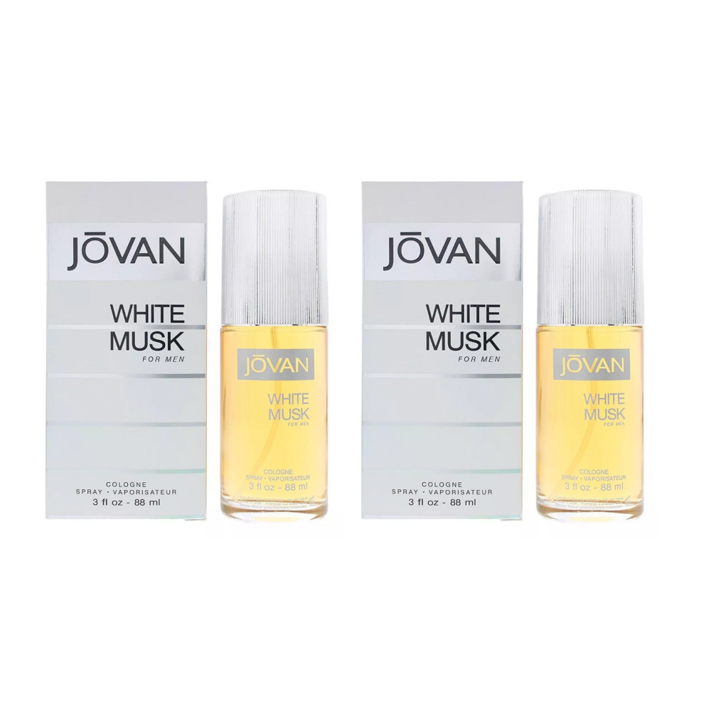 (2 x 88ml White Musk) 2 x 88ml Jovan WHITE MUSK & MUSK Cologne Spray