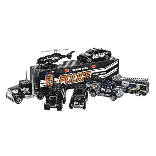 (Engineering Vehicle) 7 PCS Alloy Plastic Diecast Engineering Vehicle Ambulance Polices Σετ παιχνιδιών 2