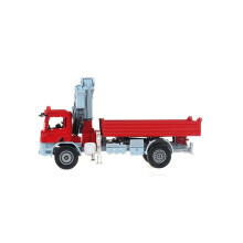 (Κόκκινο) Νέα κλίμακα 1:50 Diecast Atego with Crane Truck Vehicle Cars Model Kids Toys