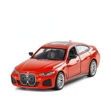 (Rot, ohne Box) 1:34 BMW I4 M50 Sportwagen, Druckguss-Metalllegierung, Modellauto, Sound und Licht