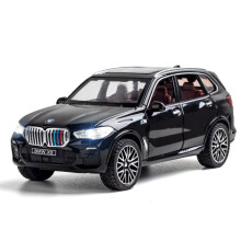 (Zwart, doos) 1:32 BMW X5 SUV Diecasts Legering automodel Geluid Licht Simulatie Speelgoedauto