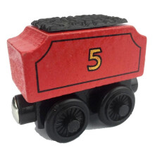 (014 # James' tender) Thomas Train Car Tender Trem ferrovi?rio magn?tico de madeira Brinquedos Carro