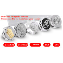 (Toyota? Observe o modelo e o ano + cor?) 4pcs tampas centrais da roda LED flutuantes