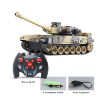 (Camouflage 7CH) RC Tank M1 Leopard 2 t?l?commande jouet voiture mod?le tactique jouets ?lectroniques