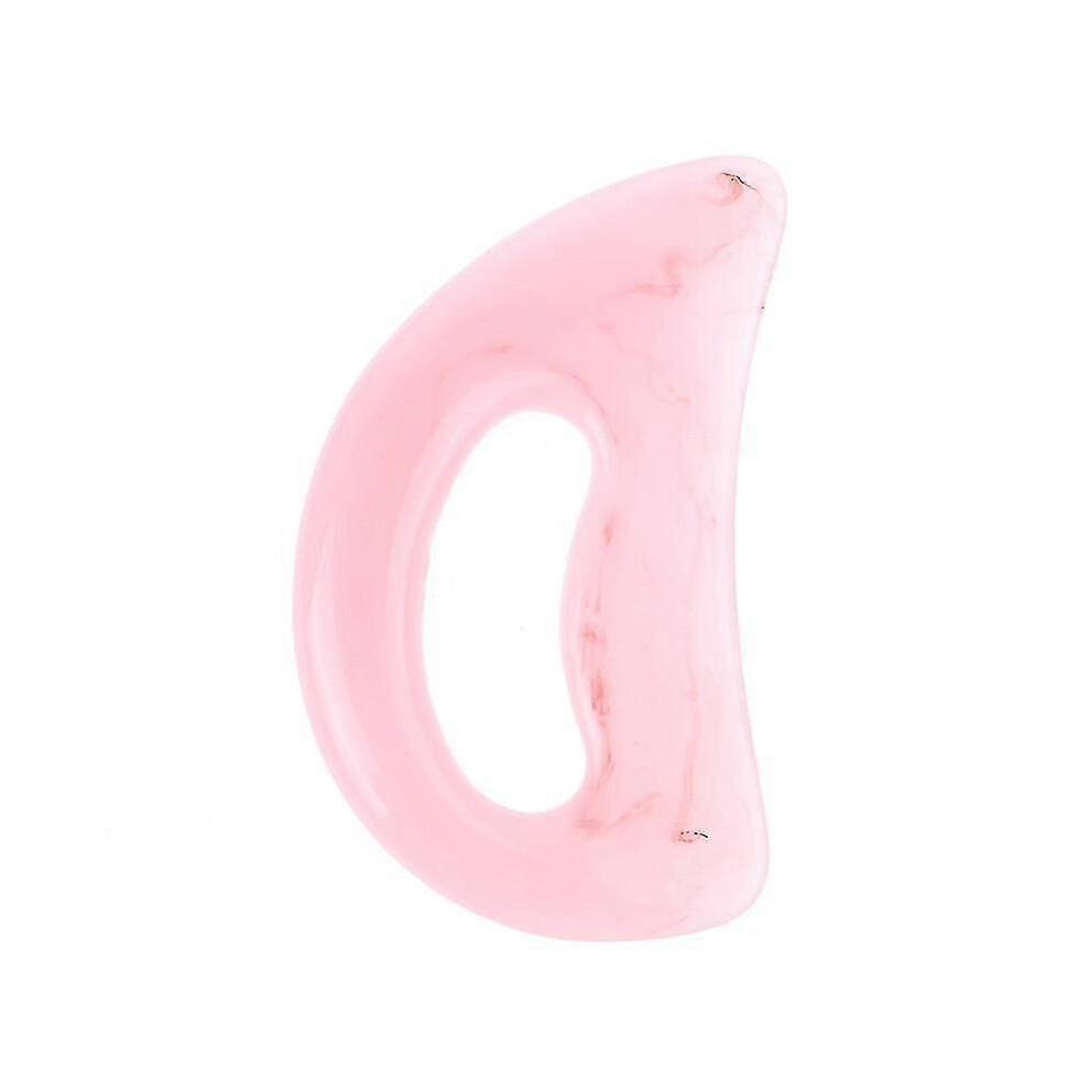 Pink (Pink) Large Gua Sha Massage Tool Lymphatic Drainage Massager Muscle Scraping Handle