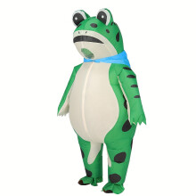 (Fit Height?150-190cm?) 1pc TCFV SOIL Cute Frog Inflatable Costume, Animal Theme Polyester Fabric, Woven Fabric, Party Event Outfit