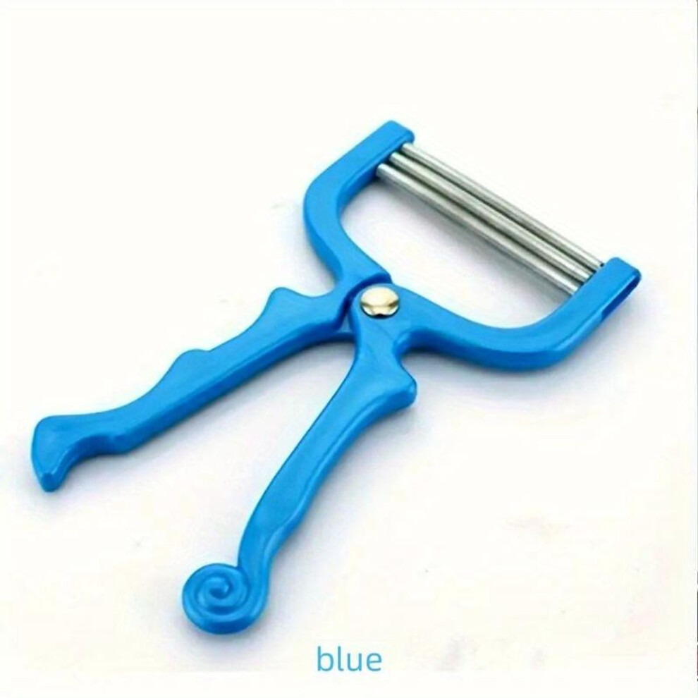 (blue) Spring Facial Threading Epilator, Portable Threading Face Epilator For Upper Lip Chin Cheeks For Beauty Personal Care, Spring Facial Hair Remover