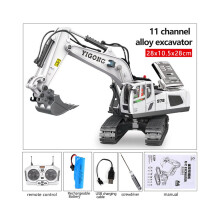 (Escavadeira branca) Escavadeira de liga RC Bulldozer Caminh?o basculante de controle remoto Engenharia