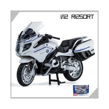 (Caixa branca) 1:12 BMW R1250RT liga fundida modelo de motocicleta brinquedo ve?culo cole??o som e luz