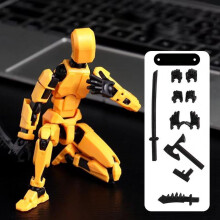 (yellow) Lucky 5 Character Figures for Parent-children Games