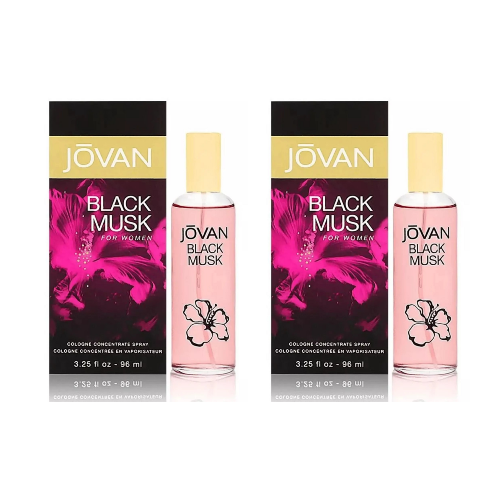 (2 x 96ml Black Musk) 2 x 96ml JOVAN Musk, WHITE MUSK & BLACK MUSK