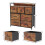 Vida Designs (Rustic Brown) Chorley 7 Fabric Drawer Home Storage Chest 7