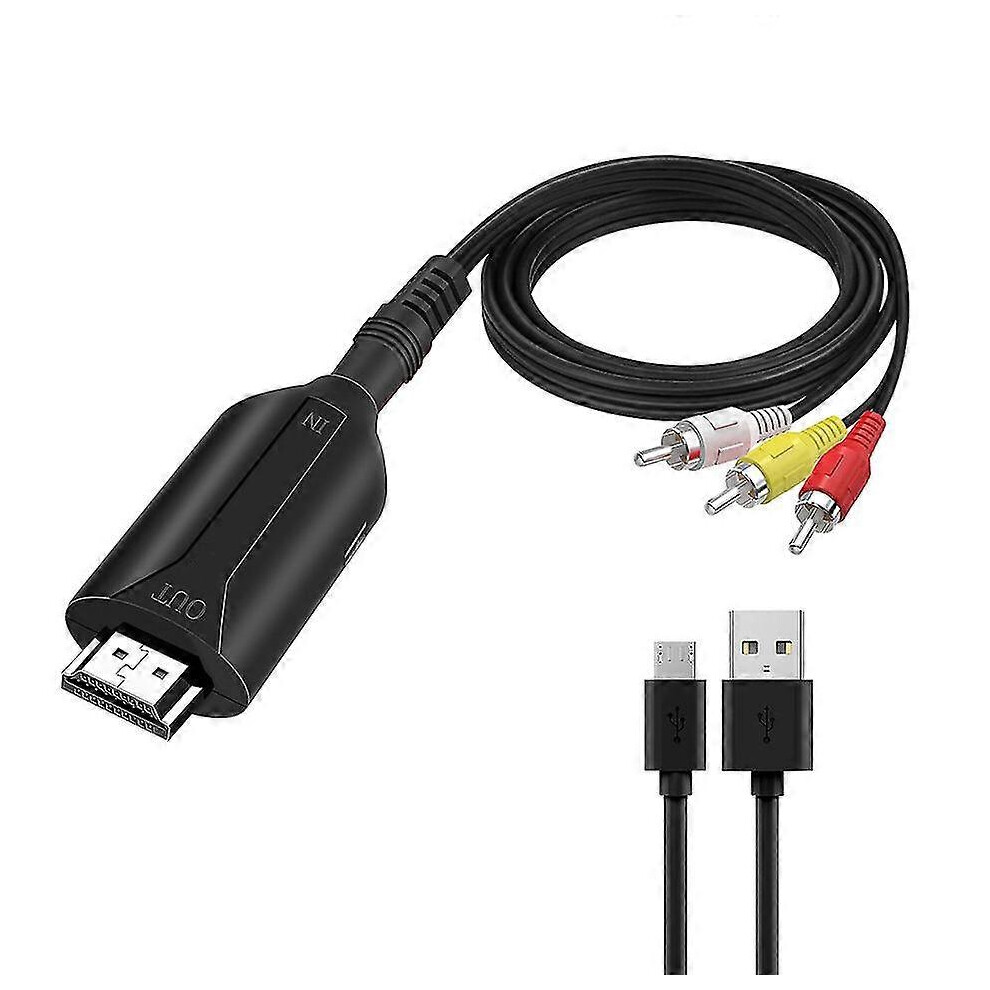 Rca To Hdmi Converter Cvbs Video Adapter For Wii U/Ps One/Ps2/Ps3/Stb/Xbox Vhs 5778930882434