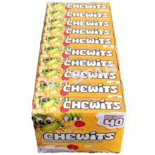 Full Box of CHEWITS Fruit Chewy Sweets (Fruit Salad (40 x 30g)