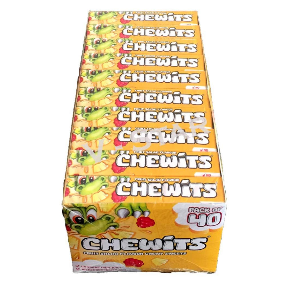 Chewits Full Box Of Fruit Chewy Sweets (Fruit Salad (40 X 30G)