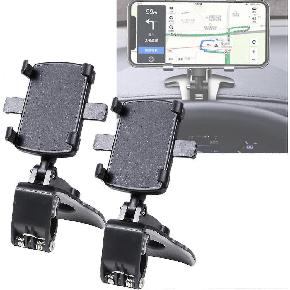 (2Pcs) Swivelling Stand For Car, Universal Car Phone Holder Mount, Swivelling Stand Stable Without Wobbling, Multifunctional Car Dashboard Mobile Phon 5778930882861