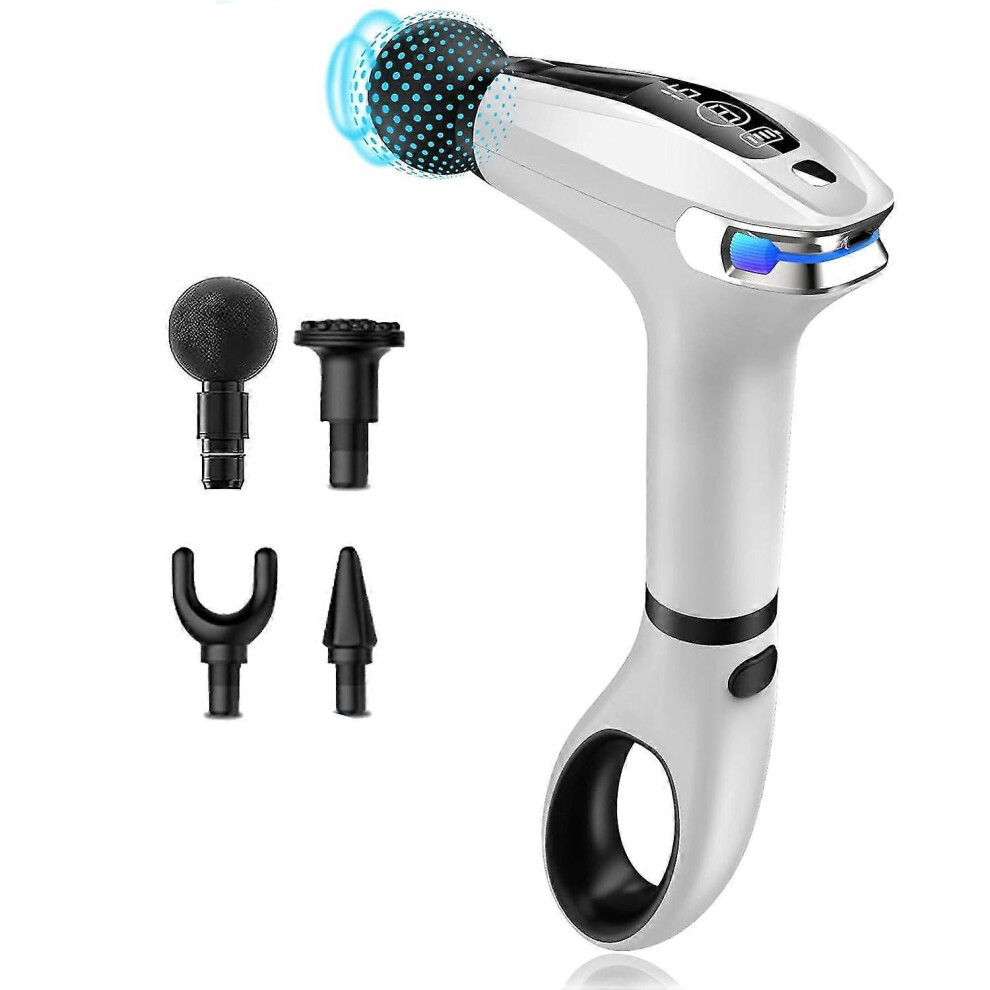 White (White) Massage Gun, Deep Tissue Massager Gun Massagers For Pain, Portable Percussion Massager For Body Pain Recovery, Great Gift