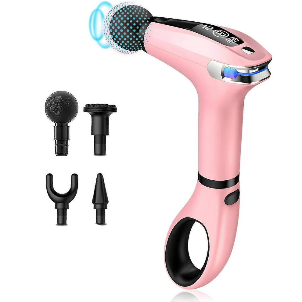 Pink (Pink) Massage Gun, Deep Tissue Massager Gun Massagers For Pain, Portable Percussion Massager For Body Pain Recovery, Great Gift
