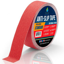 (Red, 800mm x 18.3) Red Non Slip Tape Roll Pro Standard Grade - Anti Slip Traction for Indoor/Outdoor Use