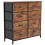 Vida Designs (Rustic Brown) Chorley 8 Fabric Drawer Home Storage Chest 9