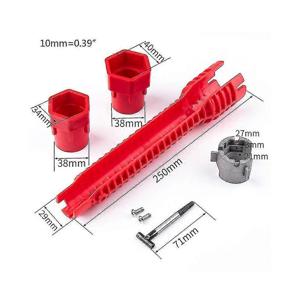 Multifunction Faucet Wrench 8 In 1 Sink Faucet Installer Faucet And Sink Installer Tool For Toilet Bowl/Sink/Bathroom/Kitchen Plumbing 5778930869473
