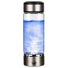 (Grey) Hydrogen Water Bottle, Portable Hydrogen Water Ionizer Machine, Ion Hydrogen Water Cup, Hydrogen Rich Water Glass Health Cup For Home Travel