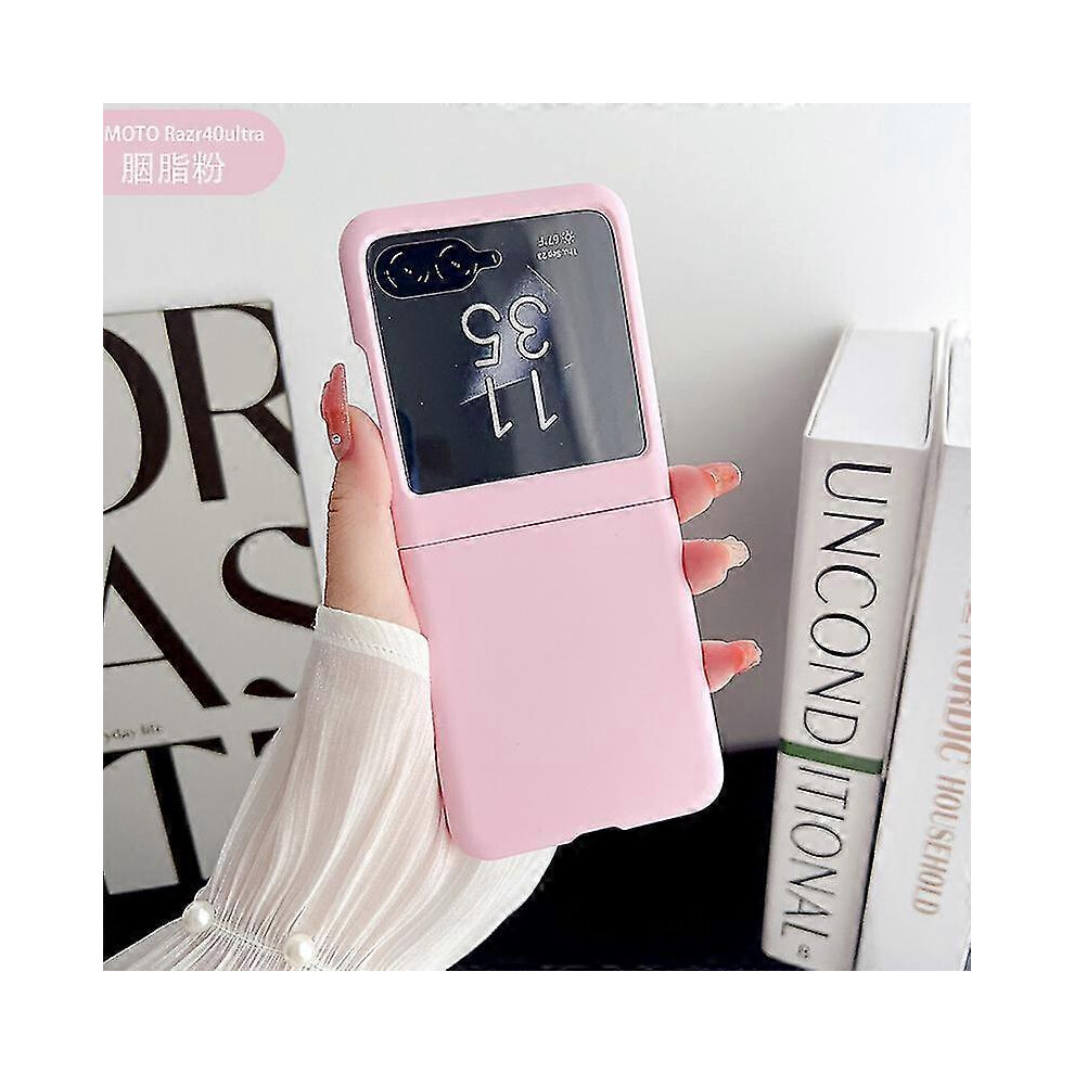 (Pink) Phone Case For Motorola Razr 40 Ultra With Back Screen Protector Ultra-Thin Scratch-Resistant For Motorola Razr+ Plus 2023 Case Pink 5778930887989