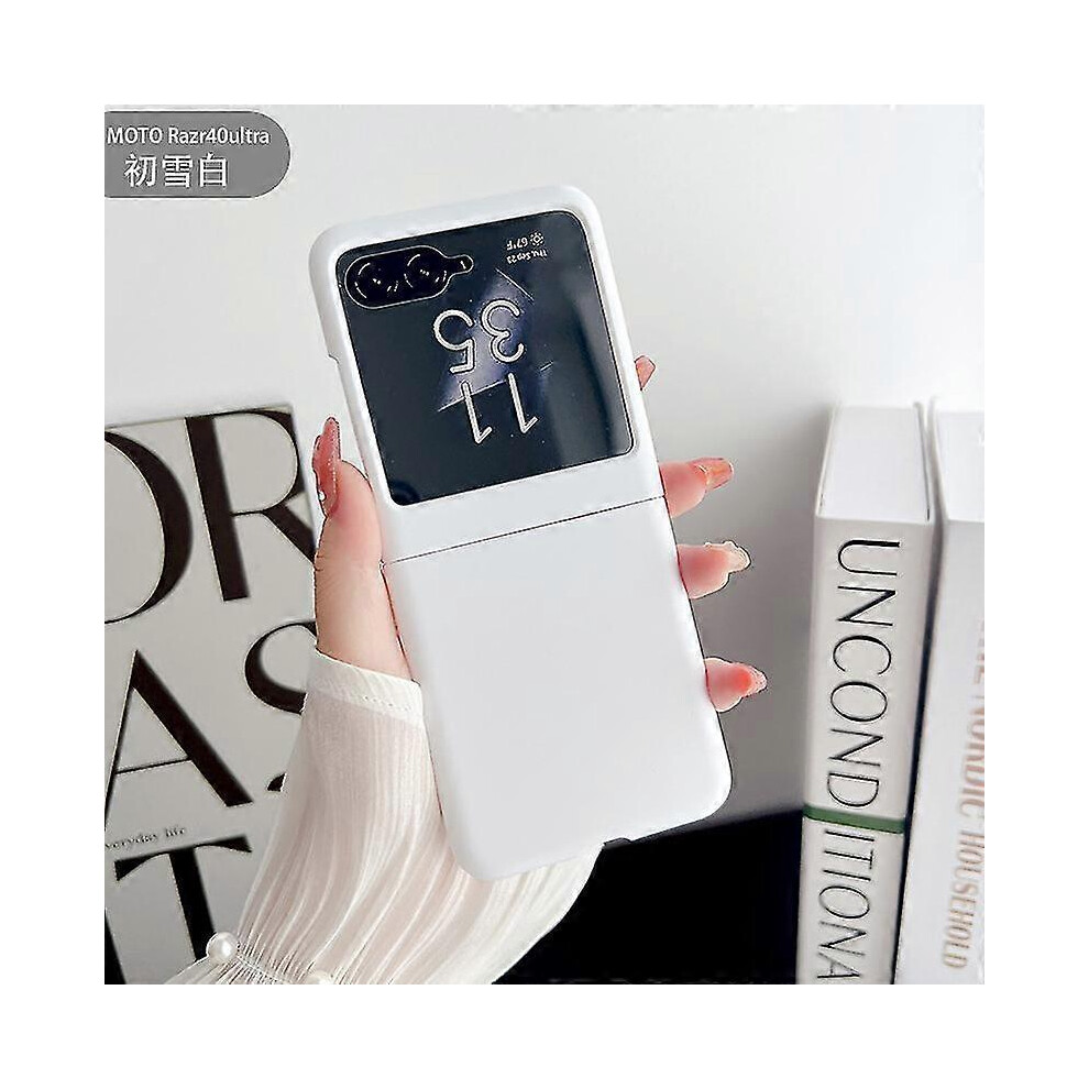 (White) Phone Case For Motorola Razr 40 Ultra With Back Screen Protector Ultra-Thin Scratch-Resistant For Motorola Razr+ Plus 2023 Case White 5778930888016