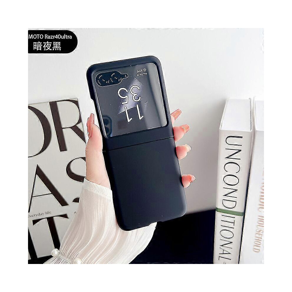 (Black) Phone Case For Motorola Razr 40 Ultra With Back Screen Protector Ultra-Thin Scratch-Resistant For Motorola Razr+ Plus 2023 Case Black 5778930887934